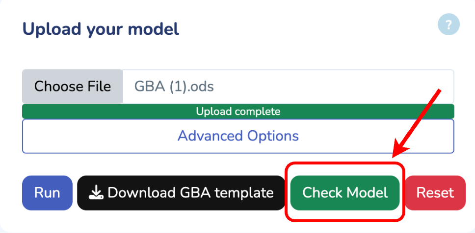 Create Model section in GBApp